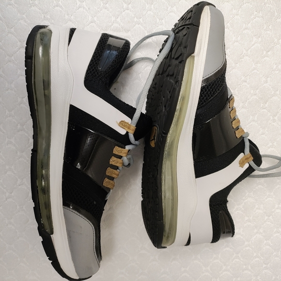 Rare Jordan Alpha Trunner Max Black White Metallic Gold Grey Men’s 8 Damaged - Picture 7 of 11